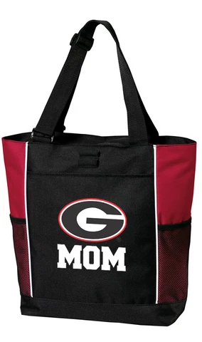 University of Georgia Mom Tote Bag Georgia Bulldogs Mom for BEACH SHOPPING GROCE Cover