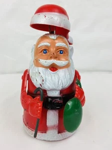 VTG Christmas Push Top Mechanical Friction Rolling Santa Claus Toy Hong Kong - Picture 1 of 7
