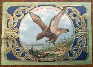 1910 T350 Turkish Trophies Imitation Cigar Brands Label - Hawk Image - Imagen 1 de 2
