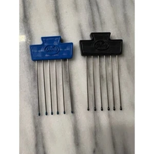Vintage 80er 90er Goody Hair Pic Stylingkamm 2er Set blau schwarz - Bild 1 von 10