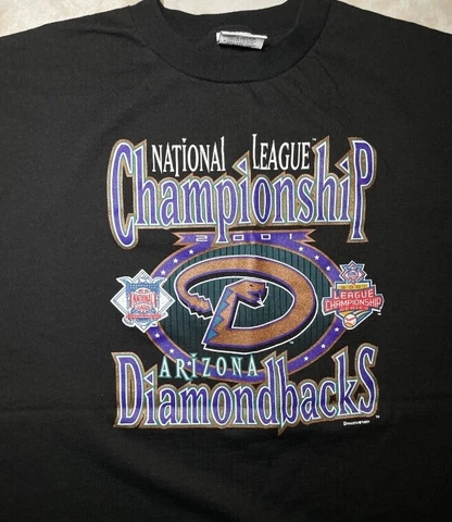 Vtg Arizona Diamondbacks Baseball NL Champi0ns 2001 T-Shirt Gift Fan S-3XL Cover