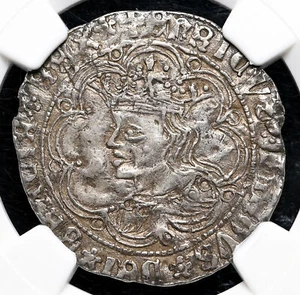 MEDIEVAL SPAIN. Enrique IV, 1454-1474. Silver Real, Seville, NGC AU50 - Picture 1 of 6