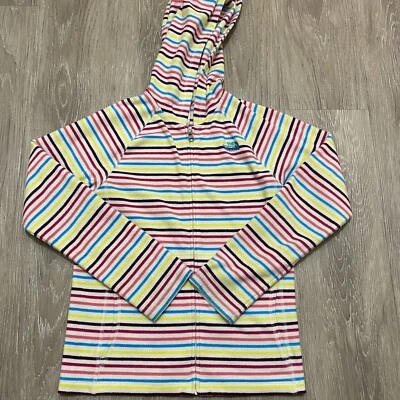The North Face Girl Fleece Hoodie Sweatshirt Striped Zip Pockets L (14/16) - Image 1 of 4
