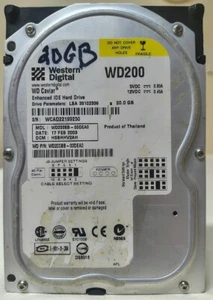 Western Digital Caviar WD200BB 20GB IDE Hard Drive - 7200 RPM, 2MB Cache, 3.5" - Picture 1 of 6