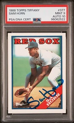 1988 Topps Tiffany #377 Sam Horn Rookie Autographed PSA/DNA PSA 9  Auto Grade 10 - Image 1 of 2