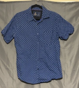 Rugby University Herren blau Design Baumwolle Knopfleiste Hemd Large - Bild 1 von 9