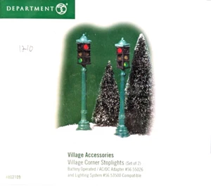 Department 56 Village Corner Stoplights Set of 2 #56.55026 - Picture 1 of 3