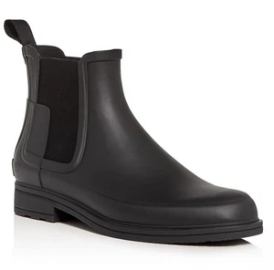 Botas de lluvia Chelsea refinadas originales negras Hunter para hombre talla US 10 M - Imagen 1 de 8