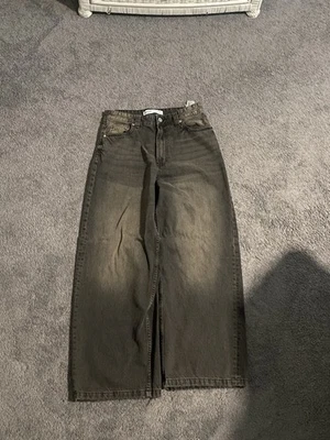 Y2K широкие ноги Bershka супер мешковатые джинсы размер мужской 32 коричневый - Изображение 1 из 3