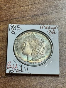 1885 O Morgan Dollar BU Uncirculated MS+ Monster Toning Toned Coin (Raw14083) MX - Picture 1 of 10