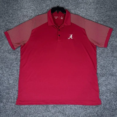 Camisa Polo Alabama Crimson Tide Para Hombres XL Roja Manga Corta Universitaria Elastizada Adulto Foto 1 de 4