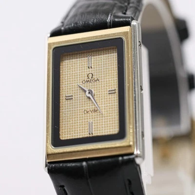 *No Tariffs* Vintage 1984 OMEGA De Ville Cal.1387 Qz Push Crown Gold Tank Womens - Image 1 of 4