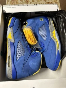 Air Jordan 5 V Retro Laney Bleu Jaune Homme 10,5 Neuf avec boite. - Photo 1/5