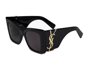 Saint Laurent SL M119 BLAZE-001 Black Gold YSL LOGO Cat Eye AUTHENTIC Sunglasses - Picture 1 of 5