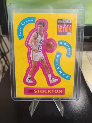 1996 Collectors Choice John Stockton Sticker Card  Mint Condition 🔥 Jazz - Image 1 of 3