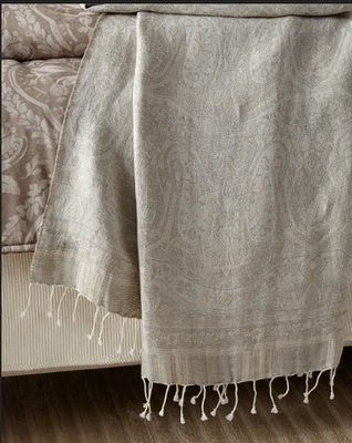 Ralph Lauren Paulina Sonoma Valley Paisley throw blanket Linen Blend $355 - Image 1 of 4