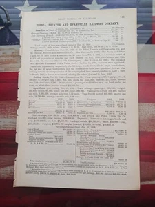 1897 Zugbericht PEORIA DECATUR & EVANSVILLE RAILWAY Sidell Illinois Railroad  - Bild 1 von 7
