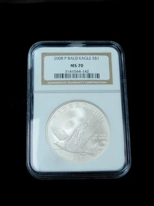 2008-P $1 Bald Eagle Commemorative Silver Dollar - NGC MS70 - Picture 1 of 4