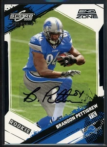 2009 Score Inscriptions Brandon Pettigrew #313 End Zone RC Auto /6 - Foto 1 di 2