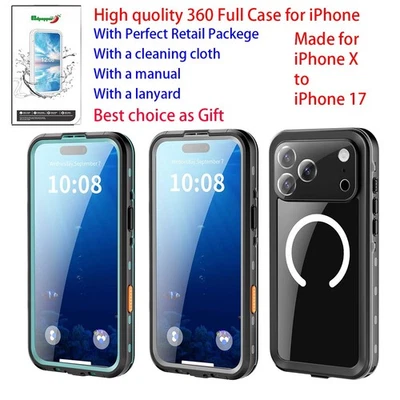 Waterproof Case for iPhone 17 Pro Max 16 15 14 13 12 Shockproof Full Body Cover - Image 1 of 4