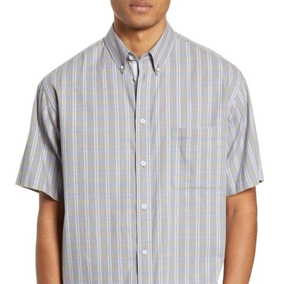 Rag & Bone Mens Fit 2 Slim Button Down Short Sleeve Plaid Shirt Size XXL - Image 1 of 4