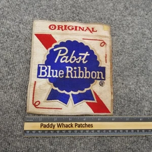 Vintage Pabst Blue Ribbon Beer Patch Large Jacket Back Work Uniform AC2 - Picture 1 of 2