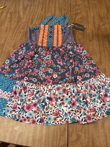 New Girls Matilda Jane Forest Of Turquoise Dreams Knot Dress size 6 - Picture 1 of 7