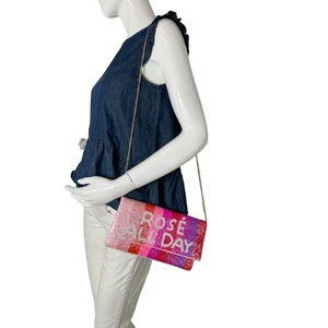 Rose All Day Perlen Clutch/Umhängetasche rosafarben neu Nachttasche - Bild 1 von 11
