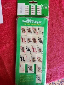 Vintage Der Pokerspieler Drei-Wege-Puzzle-Spiel Schiebe die Steine. Nie geöffnet - Bild 1 von 7