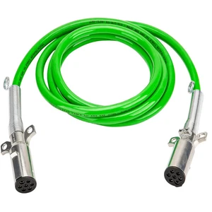 Cable eléctrico de 12 pies 7 vías ABS cable eléctrico de alta resistencia cable de remolque en espiral de 7 vías - Imagen 1 de 3