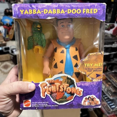 Figura de acción The Flintstones Movie Yabba-Dabba-Doo Fred 93 Mattel sellada Foto 1 de 4