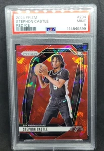 Mint 2024 Panini Prizm - Stephon Castle #234 Red Ice Prizm (RC, LP) PSA 9 - Picture 1 of 2