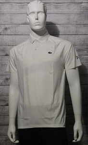 New Lacoste x Novak Djokovic Slim Fit White On Court Sport Polo Size Large - Picture 1 of 15
