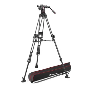 Manfrotto Nitrotech 612 mit Stativ 645 Fast Twin Carbon bis 18 Kg Kamera wie Neu - Bild 1 von 15