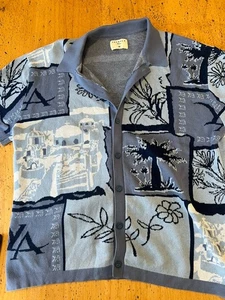 Maglia media uomo YoungLA stampa all over con bottoni - Foto 1 di 8