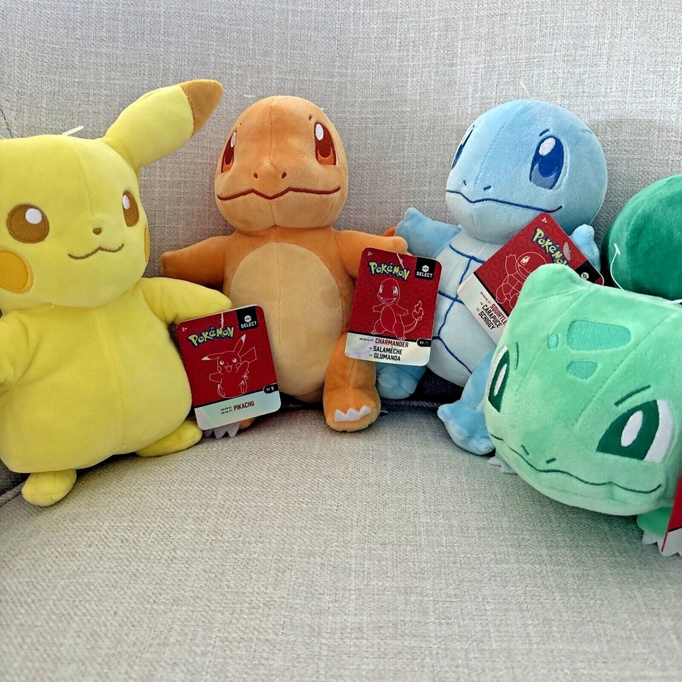 Peluche Pokemon Select 8" **Tú eliges** Pikachu, Charmander, Squirtle, Bulbasaur Foto 1 de 4