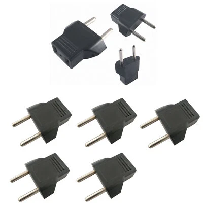 5* Reiseadapter EU DE auf USA Amerika 2pin Steckdose Reisestecker Adapter Strom - Bild 1 von 4