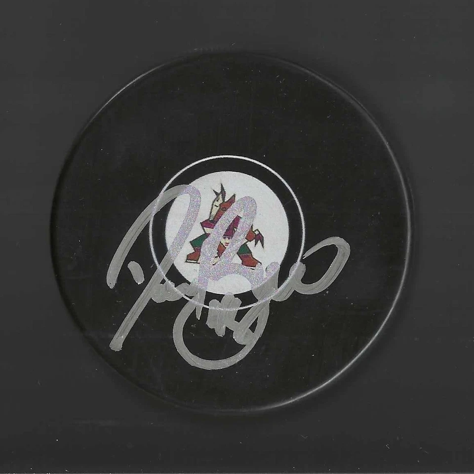 Daniel Briere Signed Phoenix Coyotes Kachina Logo Puck Arizona Utah Mammoth - Image 1 of 1