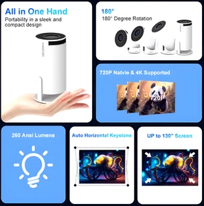 Magcubique HY300 Pro 4K Smart Projector Android 11 WiFi6 HD 260ANSI Home Cinema - Picture 1 of 6