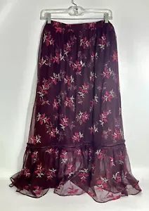 Gonna donna Sundance Catalog Aster Bloom foderata prateria marrone taglia XXL NUOVA CON ETICHETTE - Foto 1 di 3