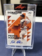 2023 Leaf Signature Series Pedro Martinez ORANGE Auto RED SOX #D 1/1 - S05
