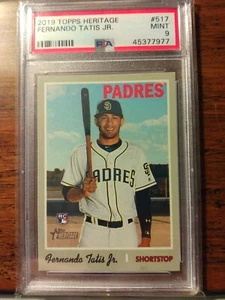 2019 Topps Heritage #517 Fernando Tatis Jr. Rookie PSA 9 MINT - Bild 1 von 1