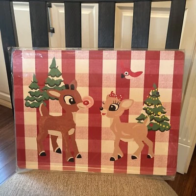 Rudolph holiday Pottery Barn placemat Disney gift sport party school Deer kid - - Image 1 of 4