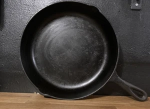 Vintage unmarkiert BSR # 8 Gusseisen 10-5/8" Pfanne mit Heizring USA - Bild 1 von 10