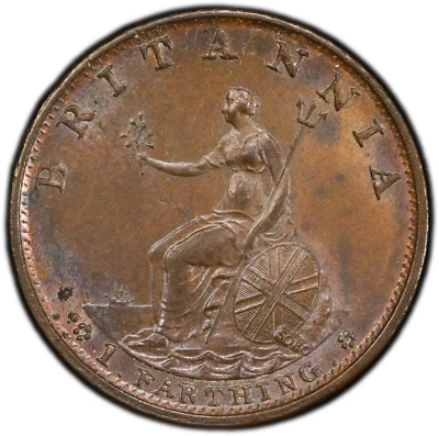 GREAT BRITAIN: 1799 1 Farthing PCGS MS63BN — FORMER MS64, SERIOUSLY "PQ" - Image 1 of 4