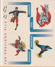 The Previews Files Uncut Promo Sheet - (1993) - Superboy - Supergirl - Steel