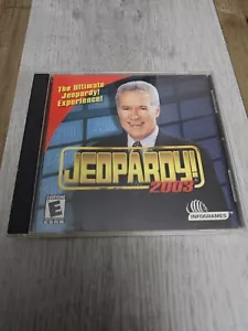 PC CD Rom Jeopardy 2003 Videojuego de Computadora Alex Trebek Original Brain Trivia - Imagen 1 de 4
