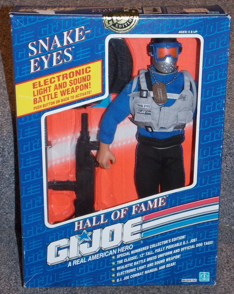 1991 NRFB Hasbro Gi Joe Hall of Fame Collector's Edition Snake Eyes 12" W11
