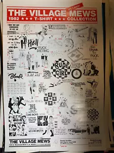 THE VILLAGE MEWS 1982 VINTAGE T-SHIRT MAILER AD ORIGINAL POSTER -NICE! - Picture 1 of 11