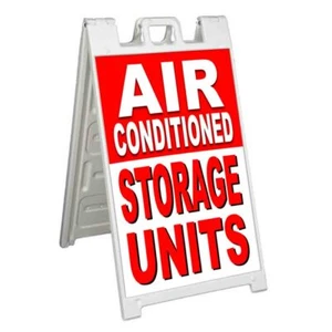 AIR CONDITIONED STORAGE UNITS Signicade 24x36 A Frame Sidewalk Sign Double Sided - Picture 1 of 12